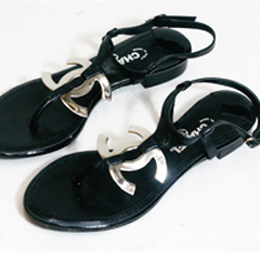 샤넬 08ss 메탈 빅cc 샌들