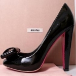 Bow front high heels 2009 Summer black
