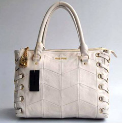 미우미우 절개링 숄더 앤 토트 5644 아이보리