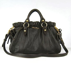 미우미우 58008 토트백 다크 브라운