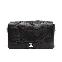 샤넬 11FW 램스킨 로즈플랩백 미듐