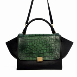 셀린느 2011 FW 트라페제 크로커 그린블랙