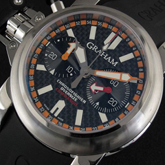 그레암 GRA021A - Oversize Chronofigher Commander TI/RU CF Blk 7750-2