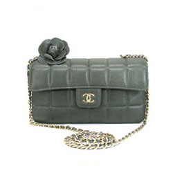 샤넬 램스킨 미니 까멜리아 그린