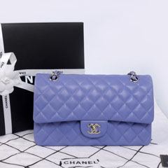 샤넬 클래식 램스킨 2.55백 미듐 바이올렛