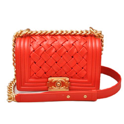 샤넬 보이백 트위스트 퀄팅 CL-0868 스몰 오렌지
