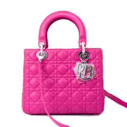 크리스찬디올 레이디디올백 스몰 램스킨 핫핑크