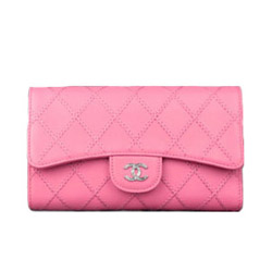 샤넬 퀄팅 스티치 월릿 베이비 핑크
