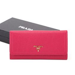 프라다 소가죽 장지갑 레드 1M1132