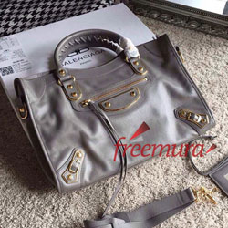 발렌시아가  발렌시아가 모터백 골드엣지 그레이 칼프스킨