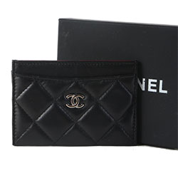 샤넬 램스킨 카드 홀더