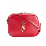 입생로랑  camera bag dark red