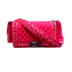 샤넬 크루져 모직 보이백