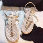 샤넬 진주 쪼리 베이지