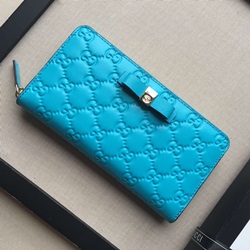 구찌 신상 나비리본 장지갑 블루