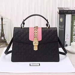 구찌 실비 가죽탑 핸들백