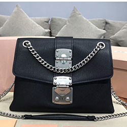 미우미우 가죽 숄더백  5BD101