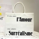 크리스찬디올프린트 송아지 가죽 BOOK TOTE 백
