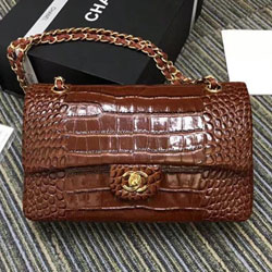  샤넬  악어무늬소가죽 플랩 백 190113
