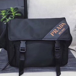 프라다 블랙 나일론 페브릭 숄더스트랩백 1BL015